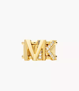 Michael Kors 14K Gold-Plated Statement Logo Band Ring