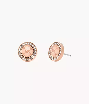 Michael Kors Fashion Rose Gold-Tone Stainless Steel Stud Earring
