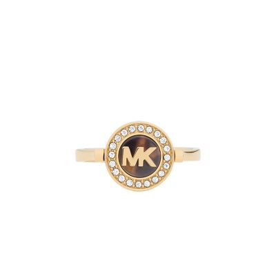 Michael Kors Fashion Gold Tone Stainless Steel Center Focal Ring