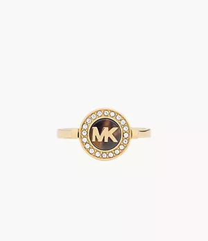 Michael Kors Fashion Gold-Tone Stainless Steel Center Focal Ring