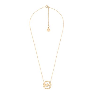 Michael Kors Fashion Gold Tone Stainless Steel Pendant Necklace MKJ7871710 Watch Station