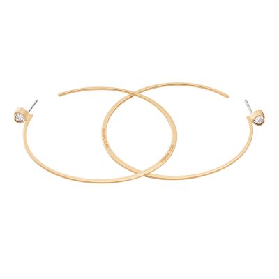Precious Metal-Plated Cubic Zirconia Huggie Hoop Earrings