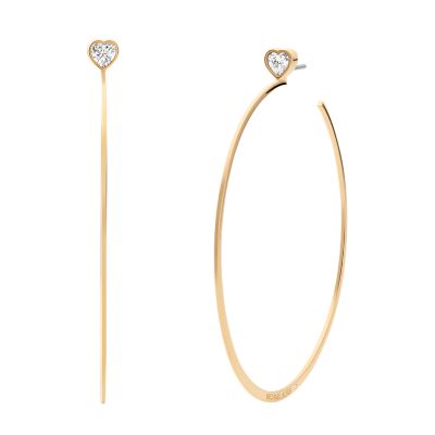 Michael Kors Fashion Gold Tone Stainless Steel Hoop Earring MKJ7900710 Watch Station