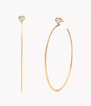 Michael Kors Fashion Gold-Tone Stainless Steel Hoop Earring