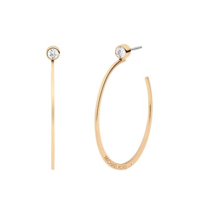 Michael kors gold hoop on sale earrings