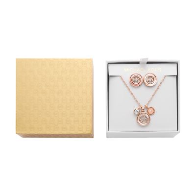 Michael kors necklace earring on sale set