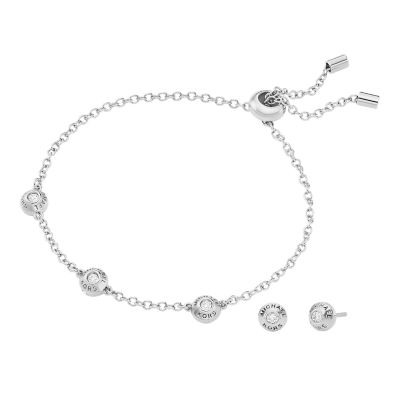 Michael Kors Fashion Brass Bracelet and Earring Set - MKJ7931040 - Watch  Station