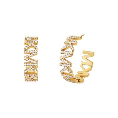 Michael Kors Creolen-Ohrringe Logo Metall vergoldet - MKJ7955710 