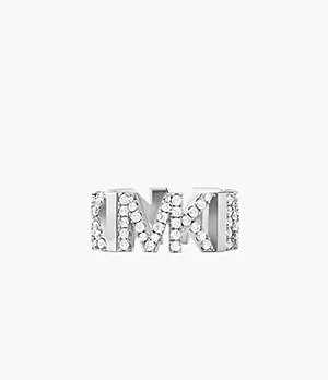 Michael Kors Platinum-Brass Logo Ring
