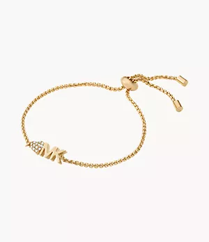 Michael Kors Fashion MK Gold-Tone Brass Chain Bracelet
