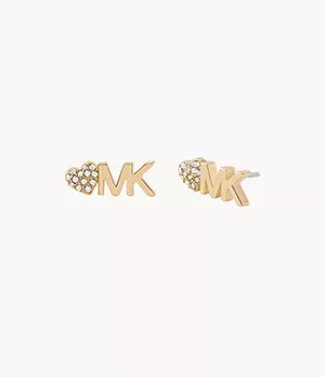 MK Fashion Gold-Tone Brass Stud Earrings