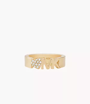 Michael Kors Fashion MK Gold-Tone Brass Band Ring