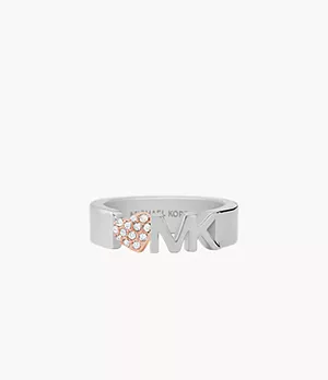 Michael Kors Fashion MK Two-Tone Brass Band Ring