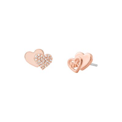 Michael kors heart on sale earrings rose gold