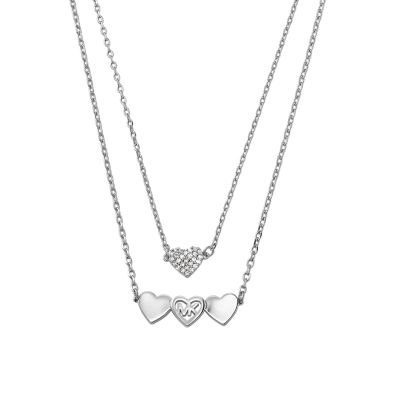 MK Fashion Silver-Tone Brass Chain Necklace - MKJ7984040 - Watch 