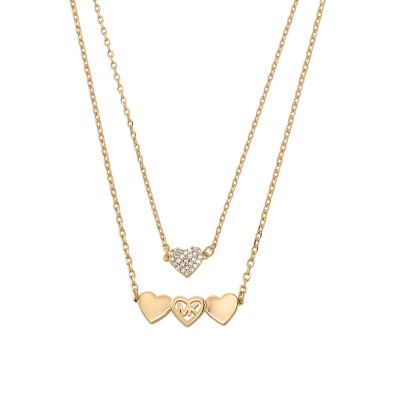 Michael Kors Women's Mk Fashion Gold-Tone Brass Chain Necklace - Gold