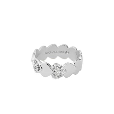 MK Fashion Silver-Tone Brass Band Ring - MKJ7985040003