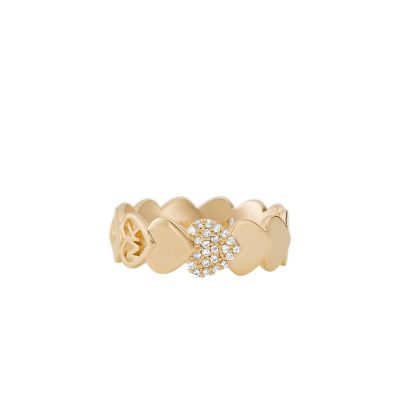 Michael Kors Fashion MK Gold-Tone Brass Band Ring