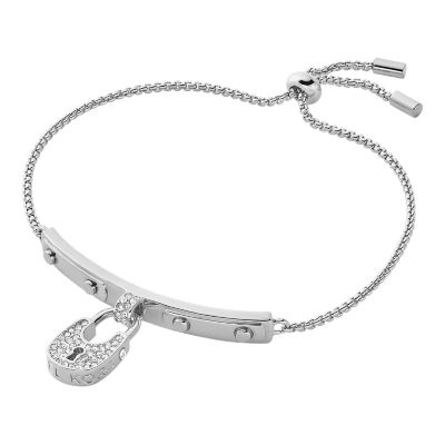 Michael Kors Women's Mk Fashion Silver-Tone Brass Bangle Bracelet - Silver