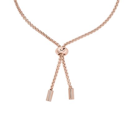 MK Fashion Rose Gold-Tone Brass Bangle Bracelet - MKJ8004791 