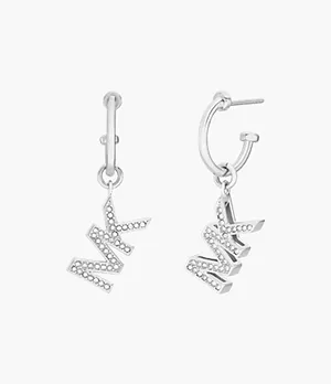 MK Fashion Silver-Tone Brass Drop Earrings