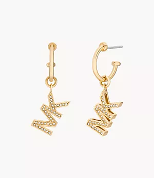 MK Fashion Gold-Tone Brass Drop Earrings