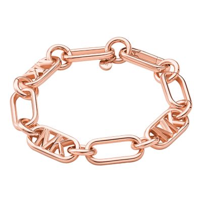 Michael Kors 14K Rose Gold Plated Empire Link Chain Bracelet