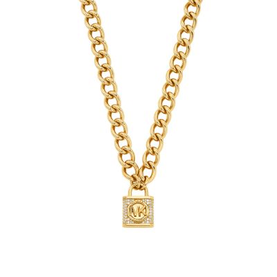 Michael kors necklace lock best sale and key