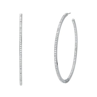 Platinum on sale earrings hoops