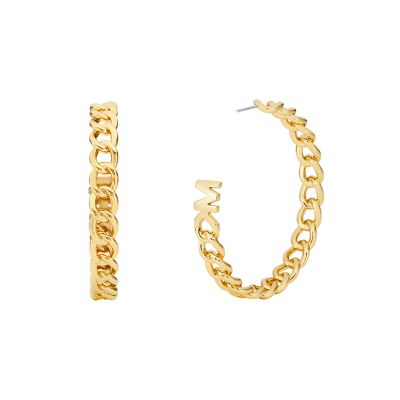 Michael kors hoop earrings on sale golden