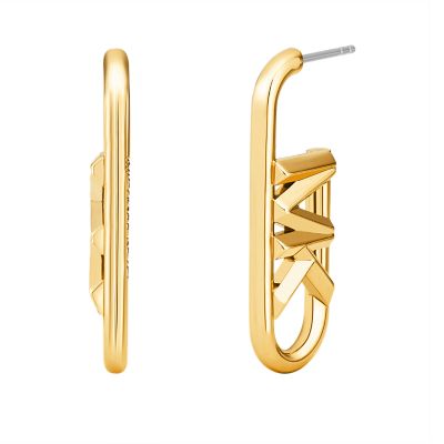 Michael Kors 14K Gold-Plated Vertical Empire Link Earrings