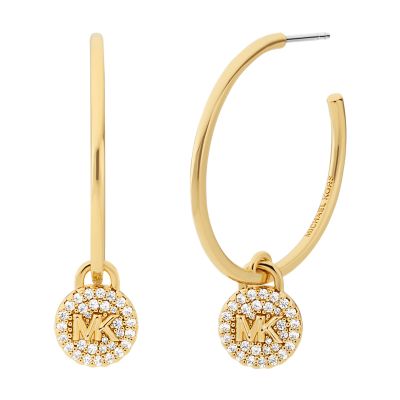 Michael kors gold hoop on sale earrings