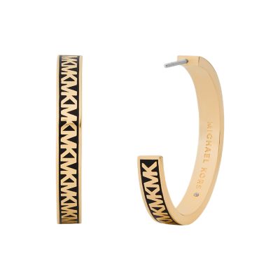 MK Fashion Gold-Tone Brass Hoop Earrings - MKJ8126710 - Watch Station