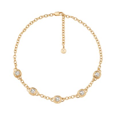 Michael Kors Women's Mk Fashion Gold-Tone Brass Station Necklace - Gold