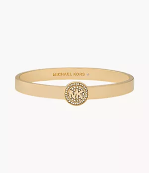 MK Fashion Gold-Tone Brass Bangle Bracelet