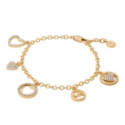 Michael Kors Women's Mk Fashion Gold-Tone Brass Components Bracelet - Gold
