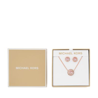 Michael kors necklace on sale and earring set