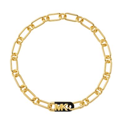 Michael kors black with gold clearance chain