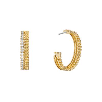 Chain Loop Earrings, 14K Gold Filled