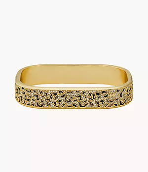 Michael Kors 14K Gold-Plated Cheetah Print Bangle Bracelet