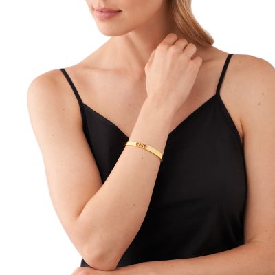 Michael Kors 14K Gold Plated Empire Link Bangle Bracelet