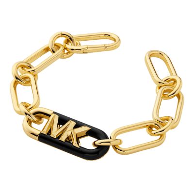 Michael kors black on sale with gold chain