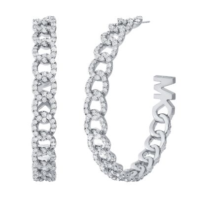 Michael kors diamond hoop earrings new arrivals