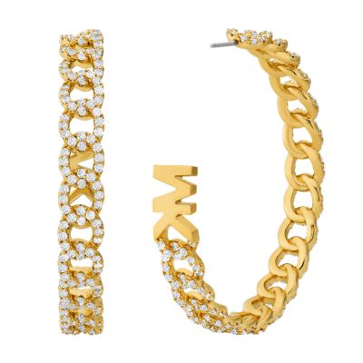 Michael kors hoop earrings hot sale golden