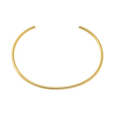 Thin gold hot sale collar necklace