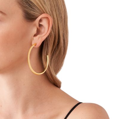 Michael kors gold hoop on sale earrings