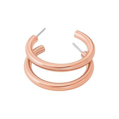 Michael kors hoop sale earrings rose gold