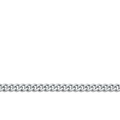 Michael Kors Platinum Plated Brass Curb Chain Unisex Chain Necklace MKJ841100040 Watch Station