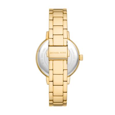 Michael kors gold and white clearance watch