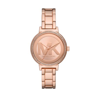 Michael Kors Women s Sofie Three Hand Rose Gold Tone Steel Watch MK4335 Watch Station